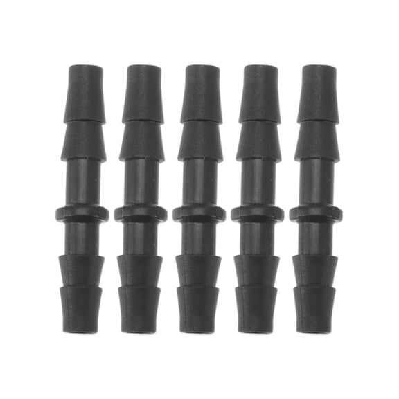Unique Bargains Plastic Hose Barb Fitting 0.22" I Shaped 2 Way Pipe Connector Black 5 Pcs