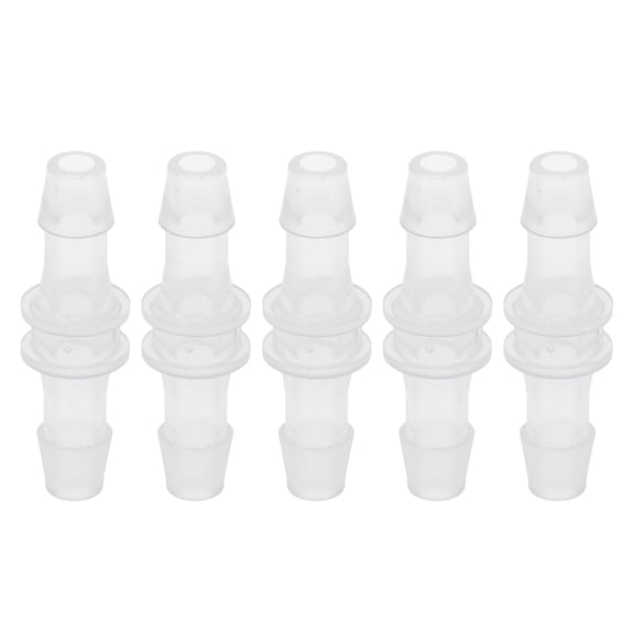 Unique Bargains Plastic Hose Barb Fitting 1/8" I Shaped 2 Way Pipe Connector Clear 5 Pcs