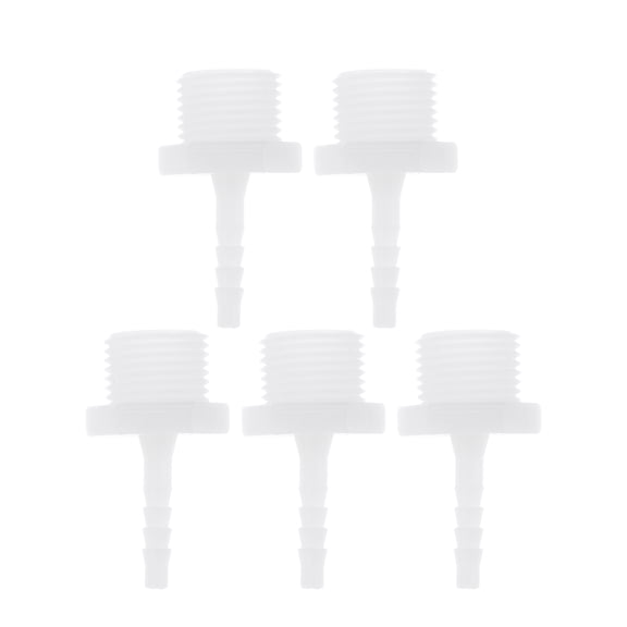 Unique Bargains Plastic Hose Barb Fitting 5/32" Hose ID G1/2 Male Barb Hose Connector PP 5 Pcs