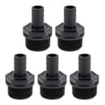 thumbnail image 1 of Unique Bargains Plastic Hose Barb Fitting 5/8" 1/2"BSPT Male Thread Straight Pipe Connector 5 Pcs, 1 of 7