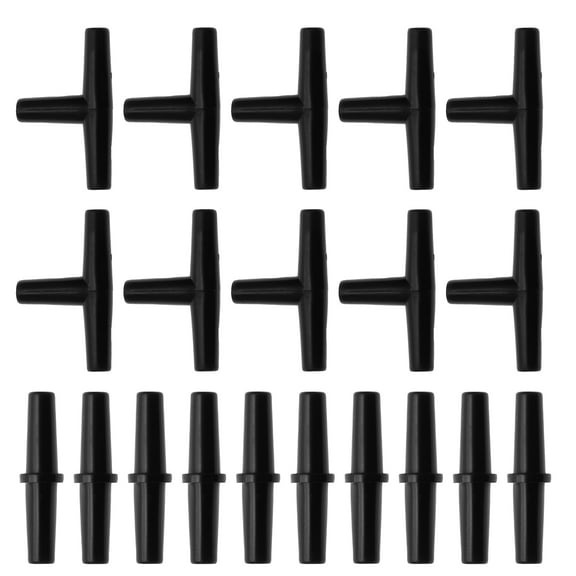 Unique Bargains Plastic Hose Barb Fittings, 3/16" Stright Barb Connector T Shaped Barb Fitting Plastic Black, 1 Set