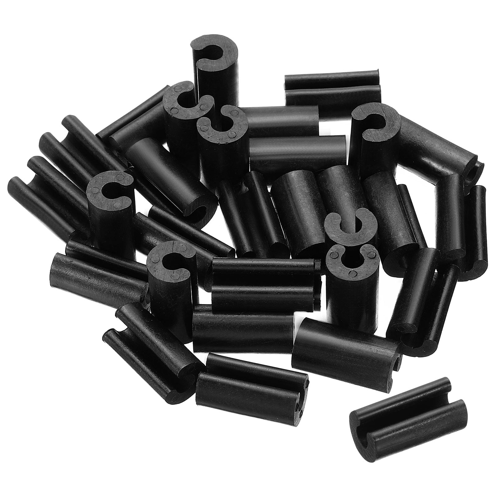 Unique Bargains Plastic Kitchen Sink Rack Feet Protective Replacement Bumpers Black
