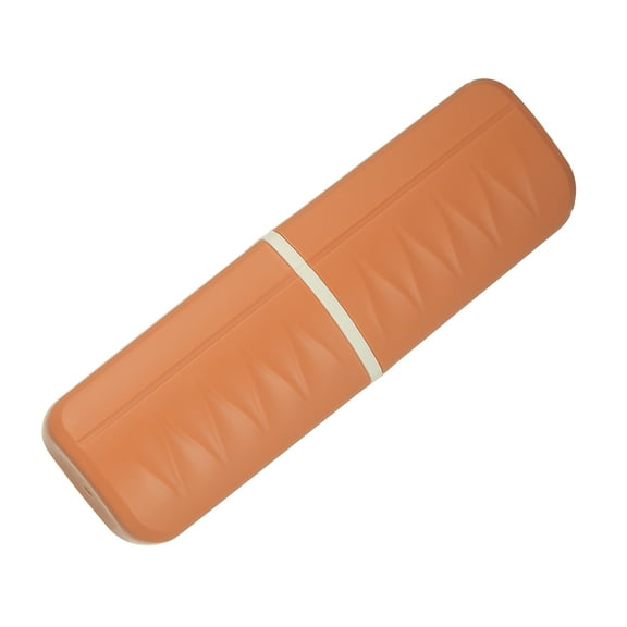 Unique Bargains Plastic Lightweight Toothbrush Travel Case Traveling for Travel Business 2.36"x1.57"x7.87" Orange