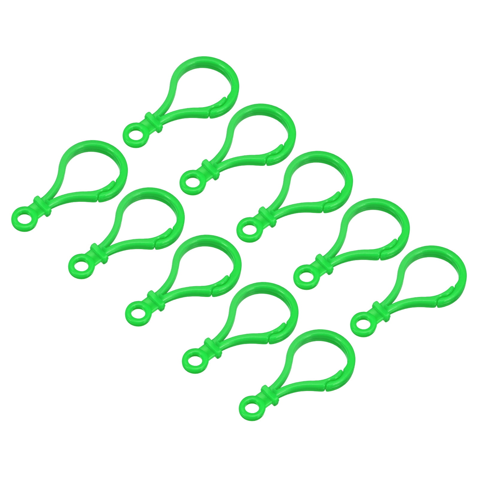 Unique Bargains Plastic Lobster Clasp Colorful Claw Snap Clip Hooks Green