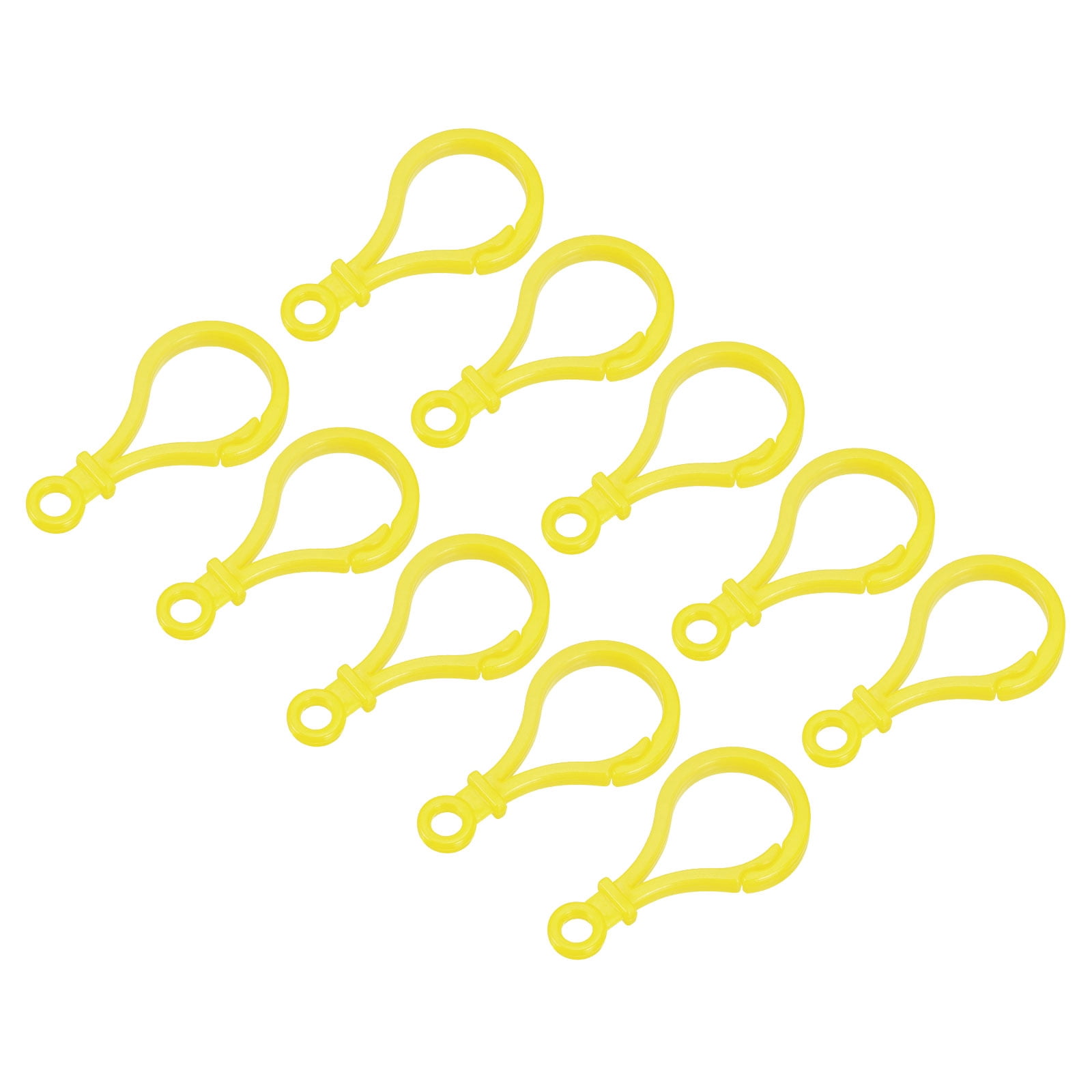 Unique Bargains Plastic Lobster Clasp Colorful Claw Snap Clip Hooks Yellow