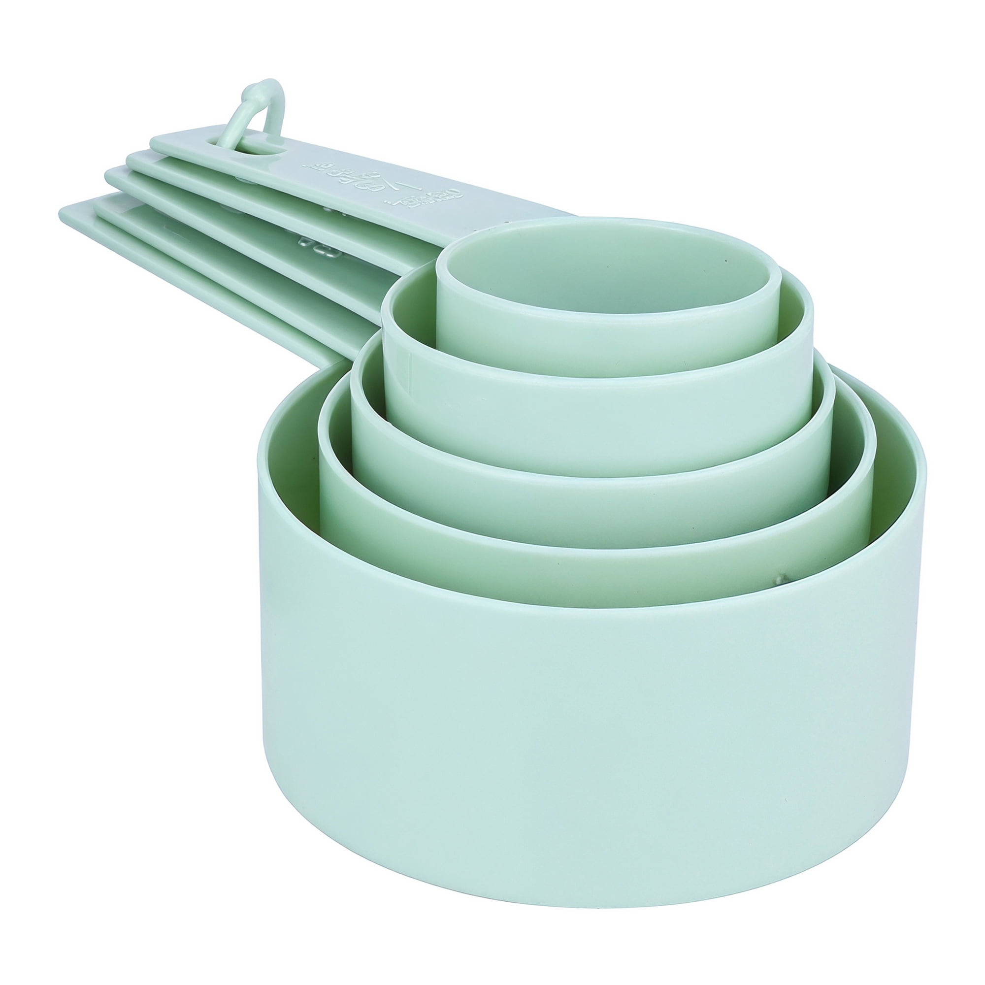 Unique Bargains Plastic Measuring Spoons Set for Cooking and Baking Light Green 5Pcs