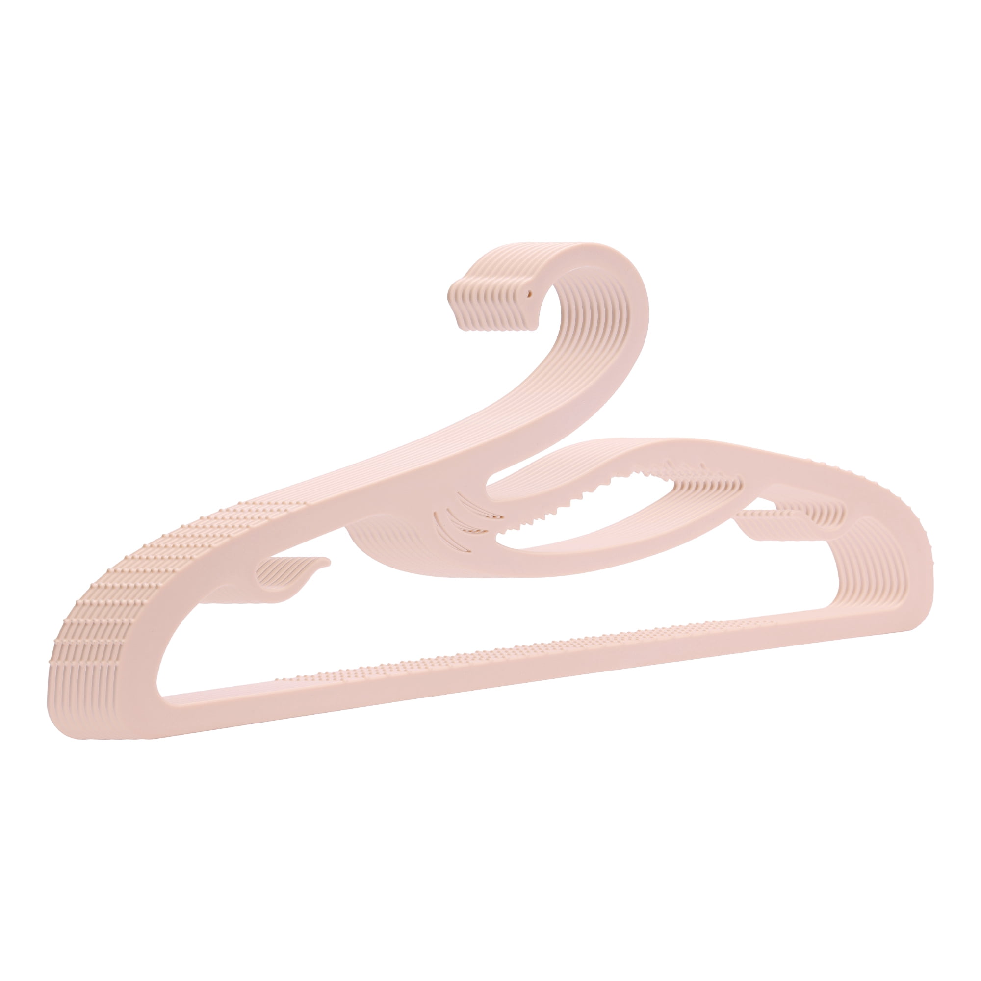 Unique Bargains Plastic Non-Slip Hangers Durable Clothes Hangers 10 Pcs Light Pink