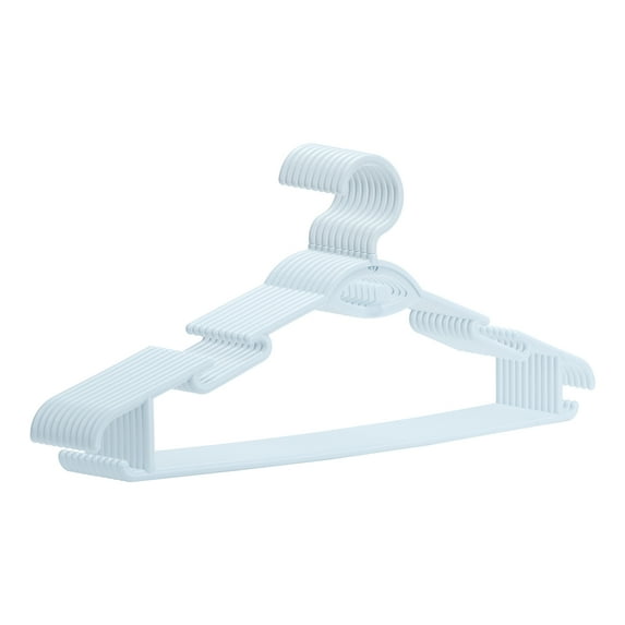 Unique Bargains Plastic Non-Slip Hangers Space Saving Clothes Hangers 10 Packs Blue
