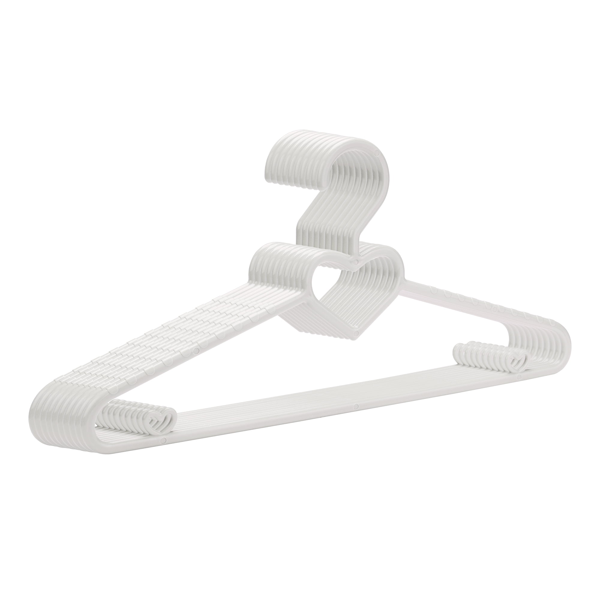 Unique Bargains Plastic Non-Slip Hangers Space Saving Clothes Hangers 10 Packs Light Gray