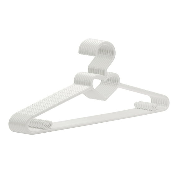 Unique Bargains Plastic Non-Slip Hangers Space Saving Clothes Hangers 10 Packs Light Gray