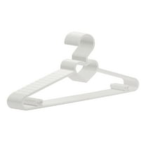 Unique Bargains Plastic Non-Slip Hangers Space Saving Clothes Hangers 10 Packs Light Gray