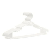 Unique Bargains Plastic Non-Slip Hangers Space Saving Clothes Hangers 10 Packs White