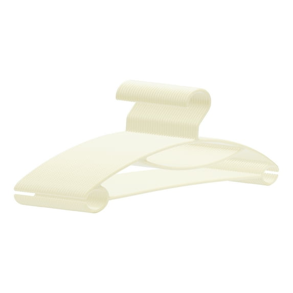 Unique Bargains Plastic Non-Slip Hangers Space Saving Clothes Hangers 30 Packs Beige