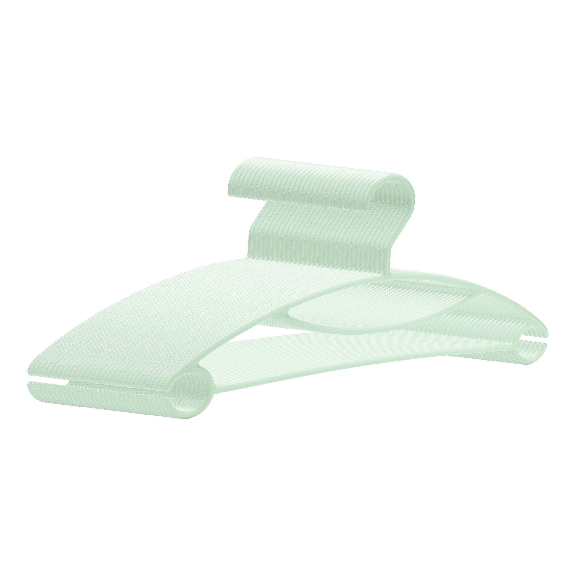 Unique Bargains Plastic Non-Slip Hangers Space Saving Clothes Hangers 30 Packs Light Green