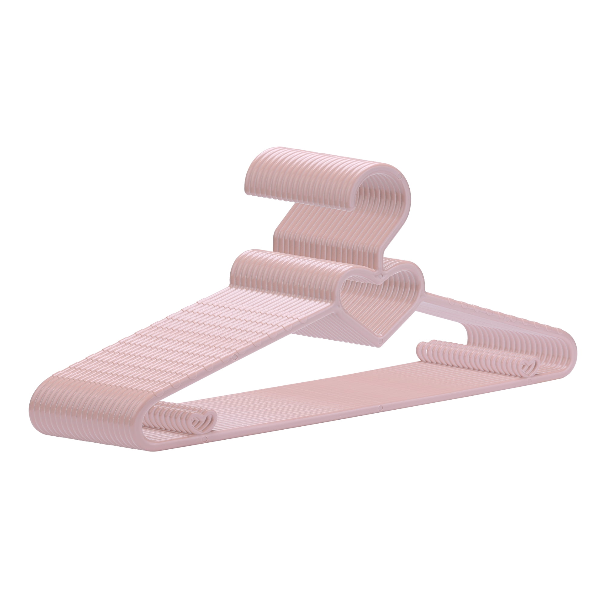 Unique Bargains Plastic Non-Slip Hangers for Clothing Closet Coats 20 Packs Pink
