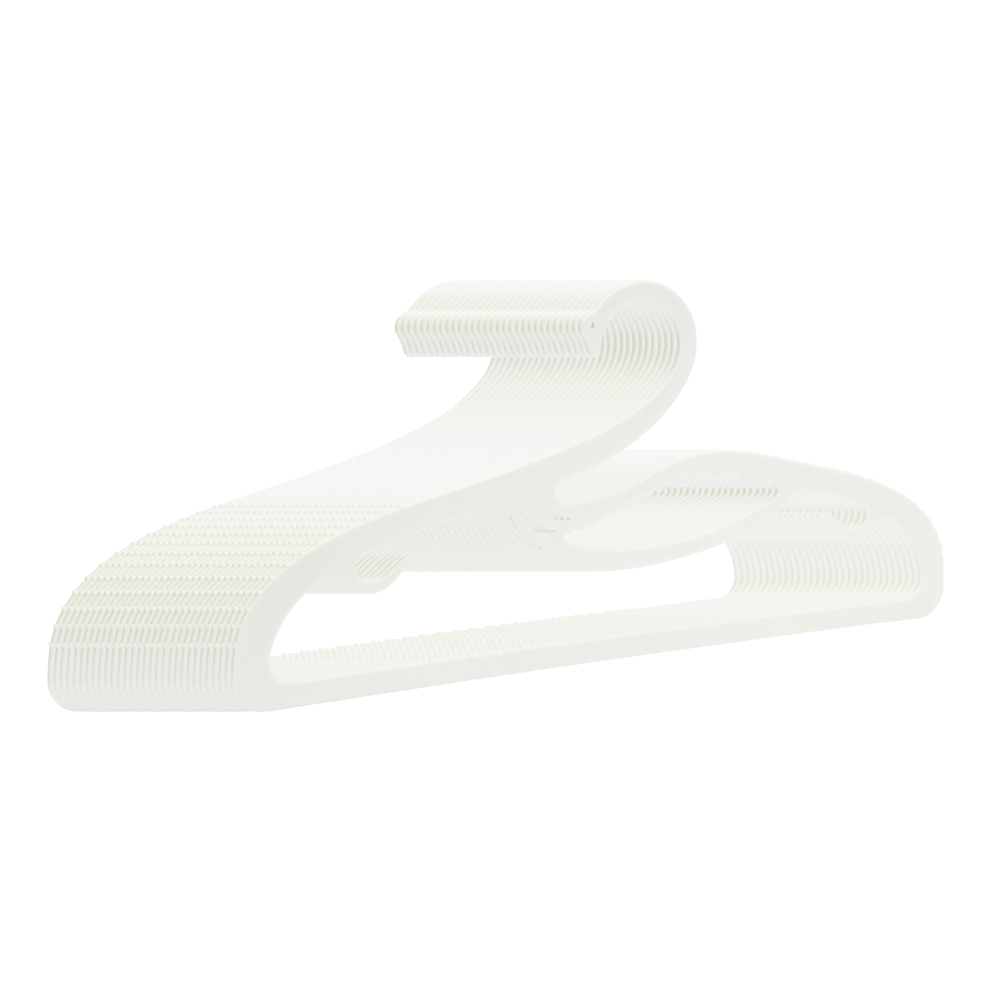Unique Bargains Plastic Non-Slip Space Saving Clothes Hangers 30 Packs Beige
