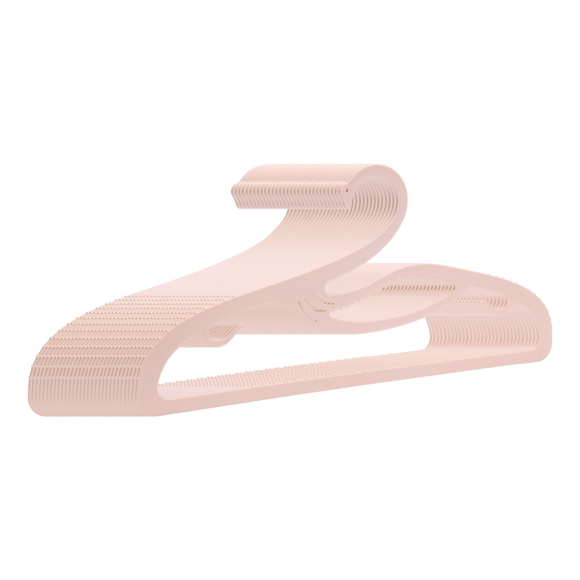 Unique Bargains Plastic Non-Slip Space Saving Clothes Hangers 30 Packs Light Pink