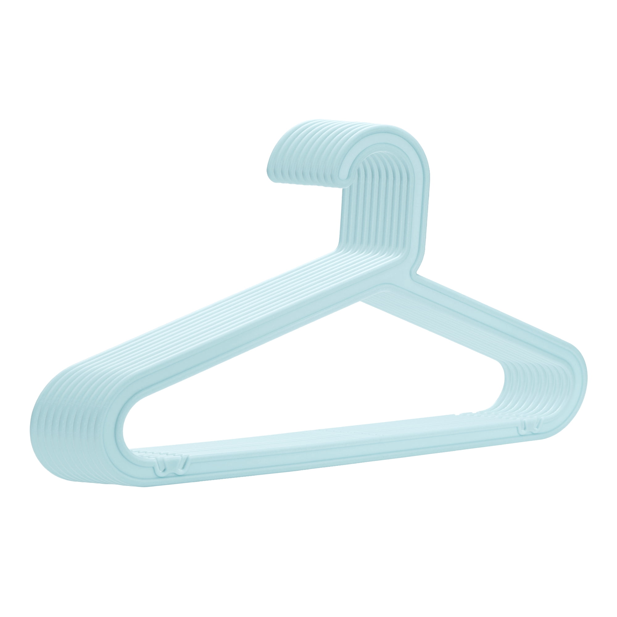 Unique Bargains Plastic Pants Hangers Durable Space Saving Clothes Hangers 10 Pcs Blue