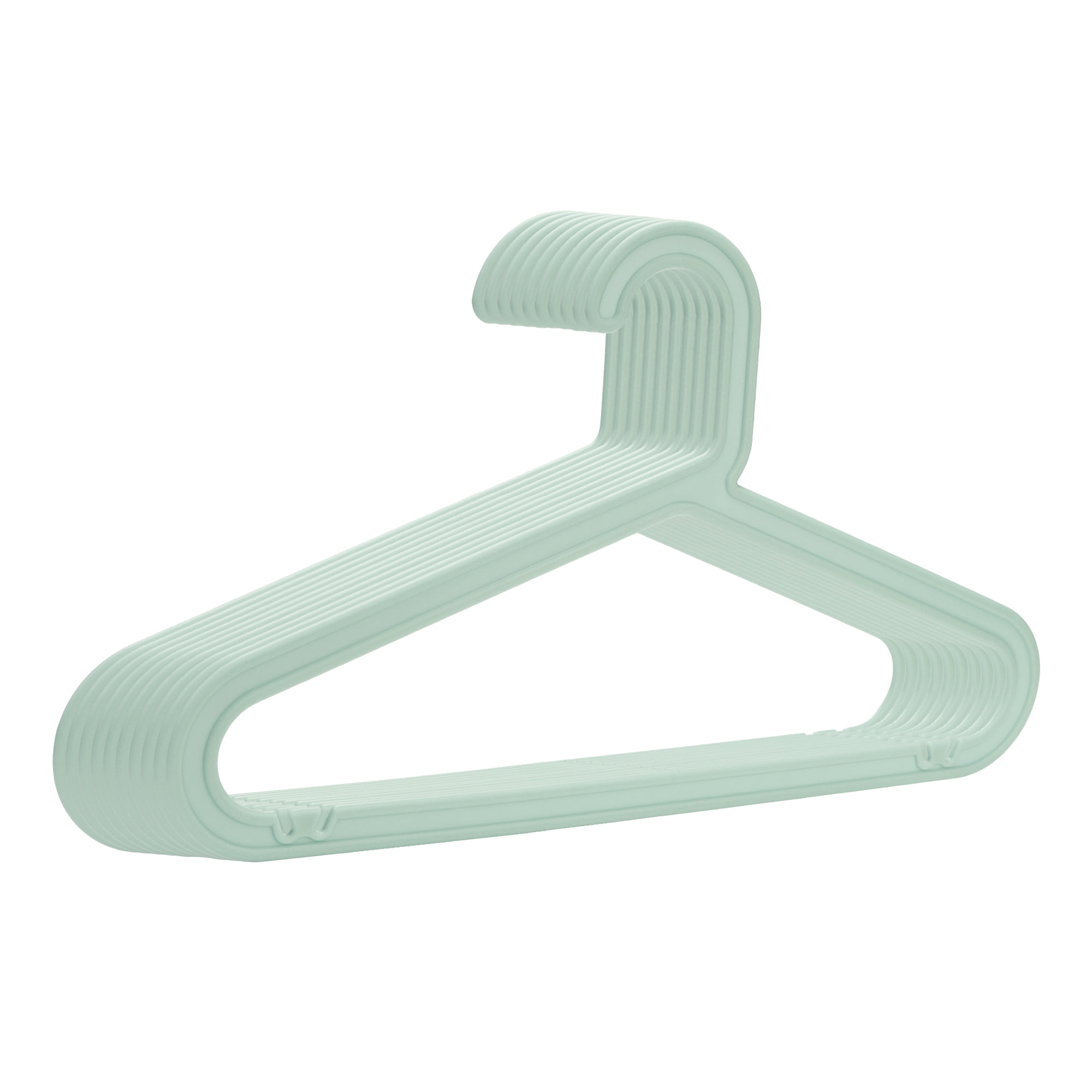 Unique Bargains Plastic Pants Hangers Durable Space Saving Clothes Hangers 10 Pcs Green