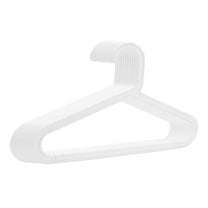 Unique Bargains Plastic Pants Hangers Durable Space Saving Clothes Hangers 10 Pcs White