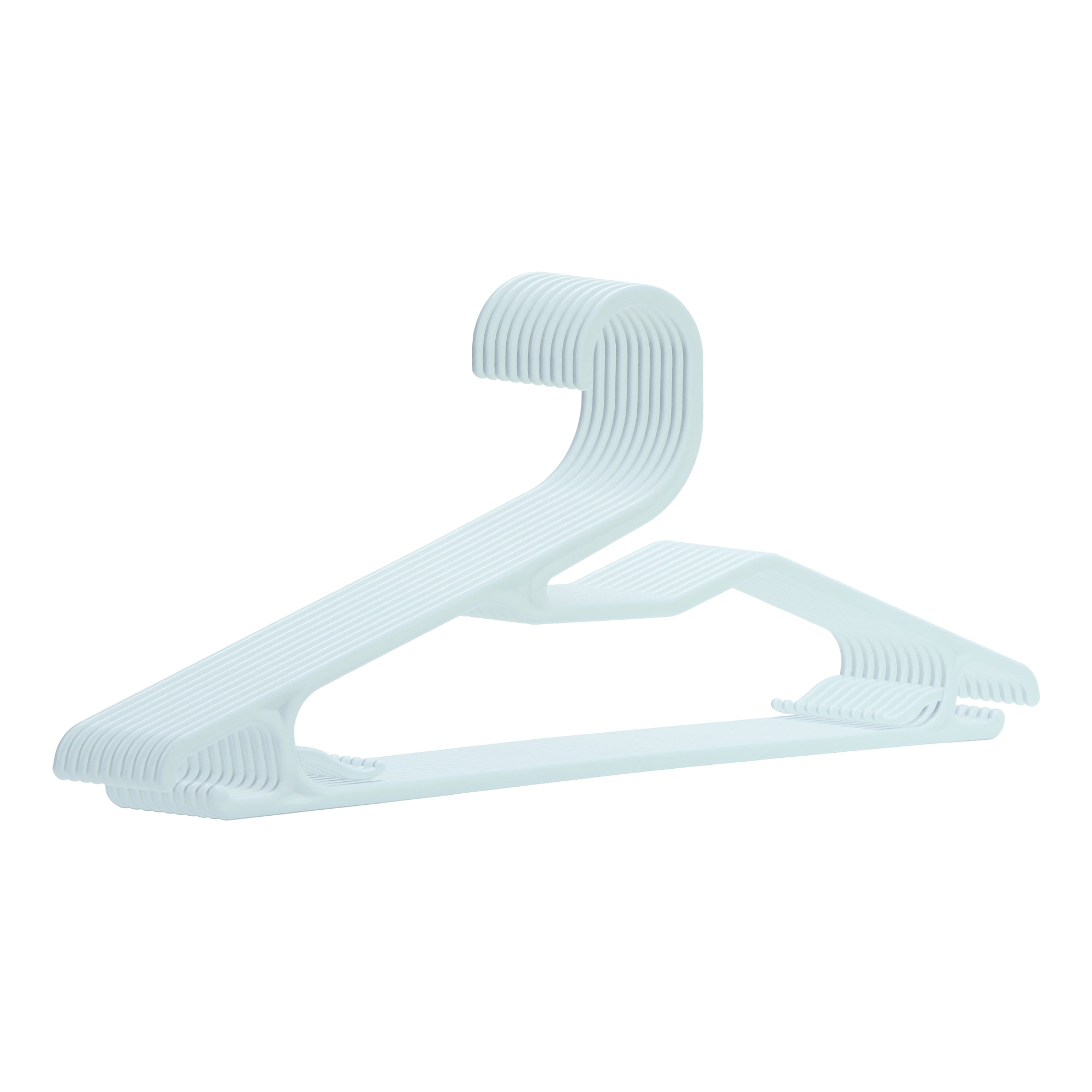 Unique Bargains Plastic Pants Hangers with Non-Slip Hook 10 Pcs Blue