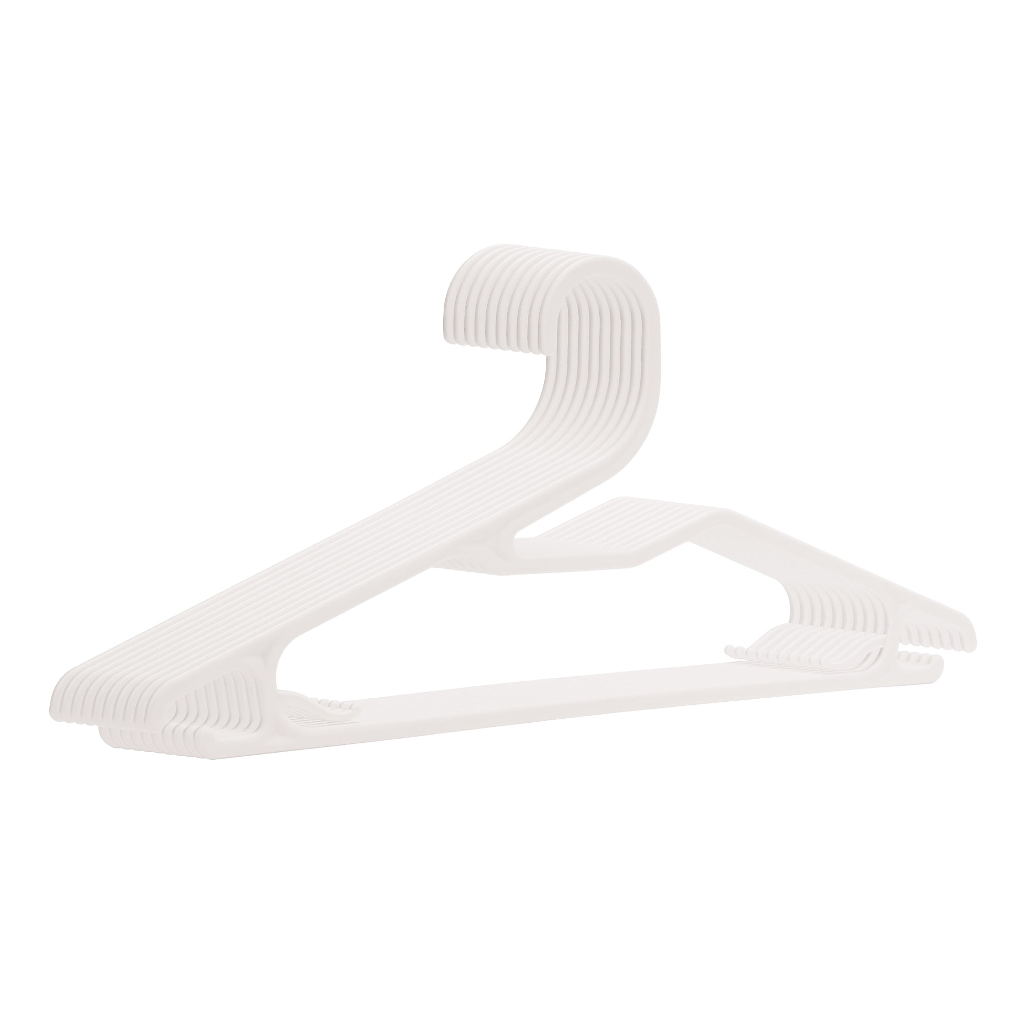 Unique Bargains Plastic Pants Hangers with Non-Slip Hook 10 Pcs Gray