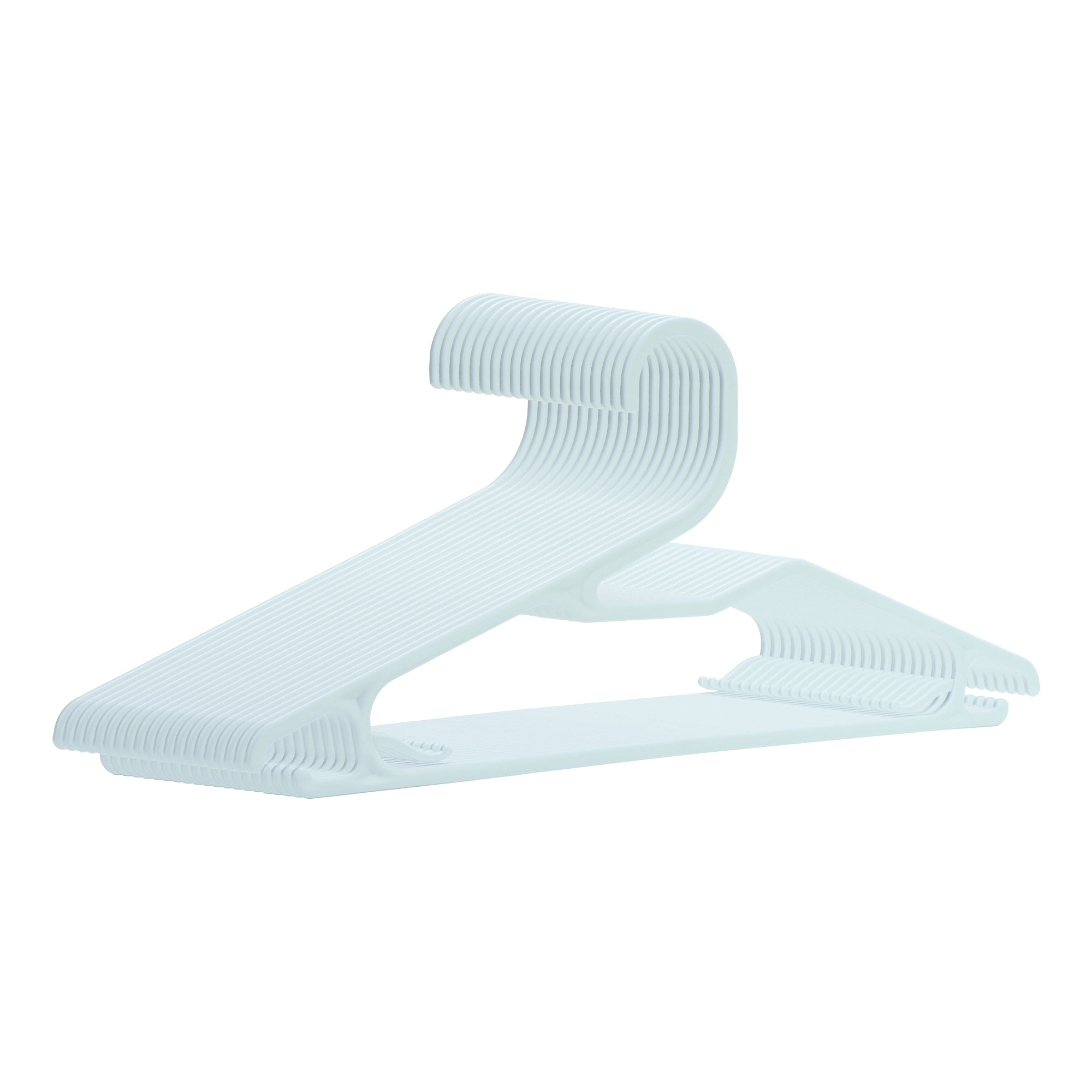 Unique Bargains Plastic Pants Hangers with Non-Slip Hook 20 Packs Blue