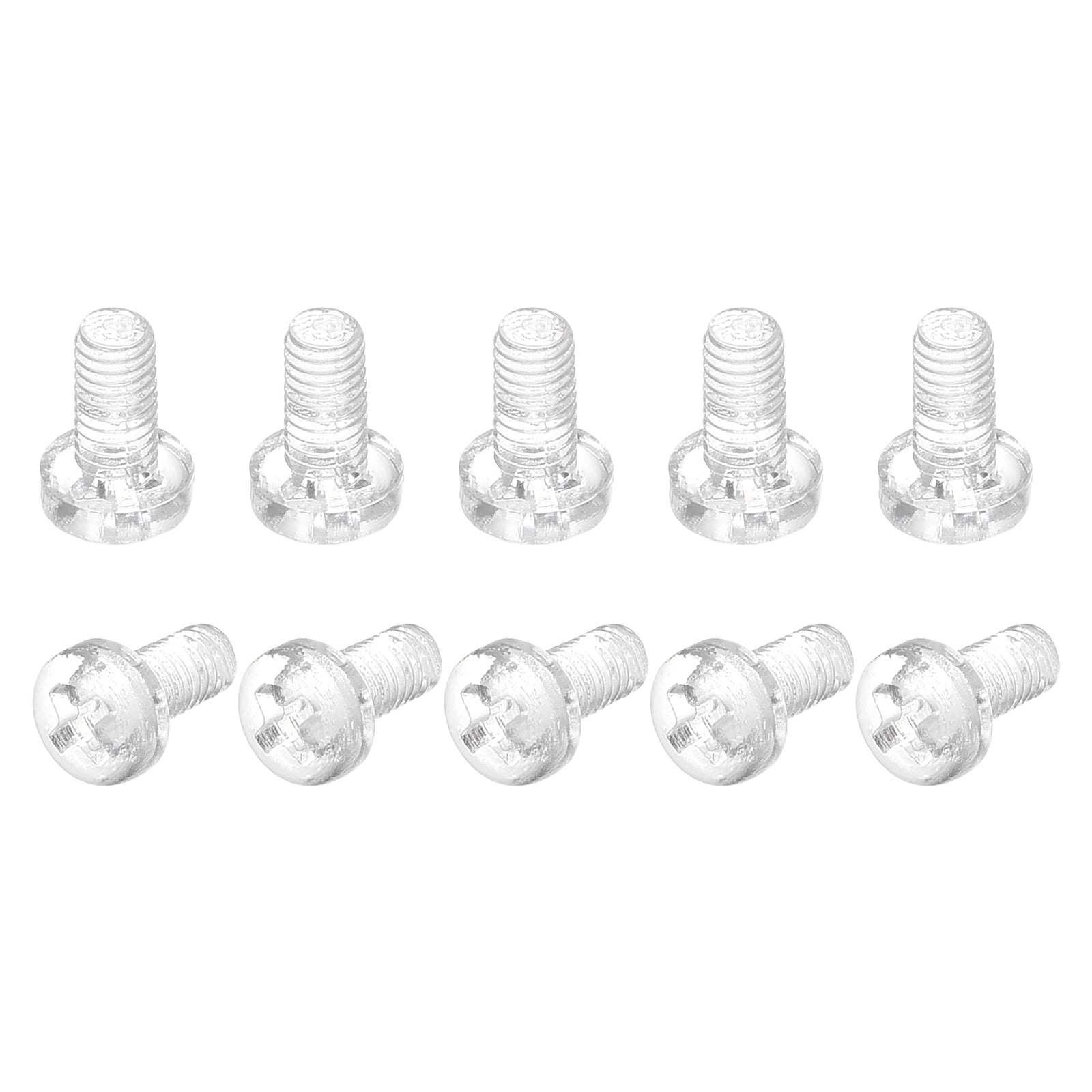 Unique Bargains Plastic Phillips Bolt PC Pan Head Machine Screw for Applications M3x6mm