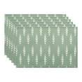 thumbnail image 1 of Unique Bargains Plastic Placemats Set of 6 for Dining Table Decor Indoor Green/White, 1 of 6
