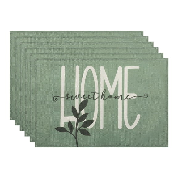 Unique Bargains Plastic Placemats Set of 6 for Dining Table Decor Indoor Home Letters