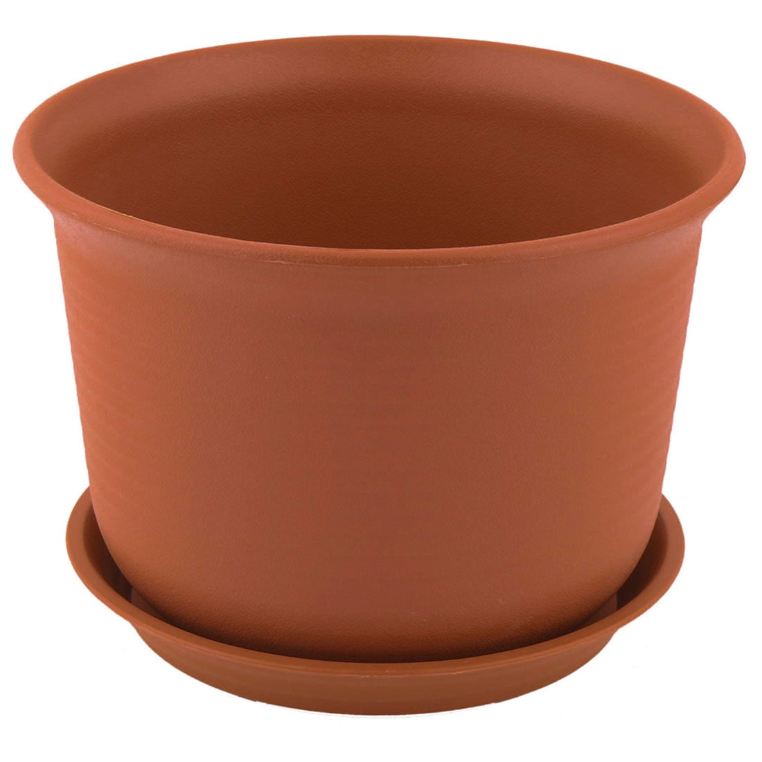 Unique Bargains Plastic Plant Pot with Tray for Aloes Cactus Grass