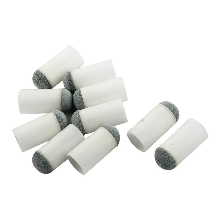 Unique Bargains Plastic Pool Snooker Billiard Cue Stick Slip Push On Tips  Gray 0.5 Dia 10pcs