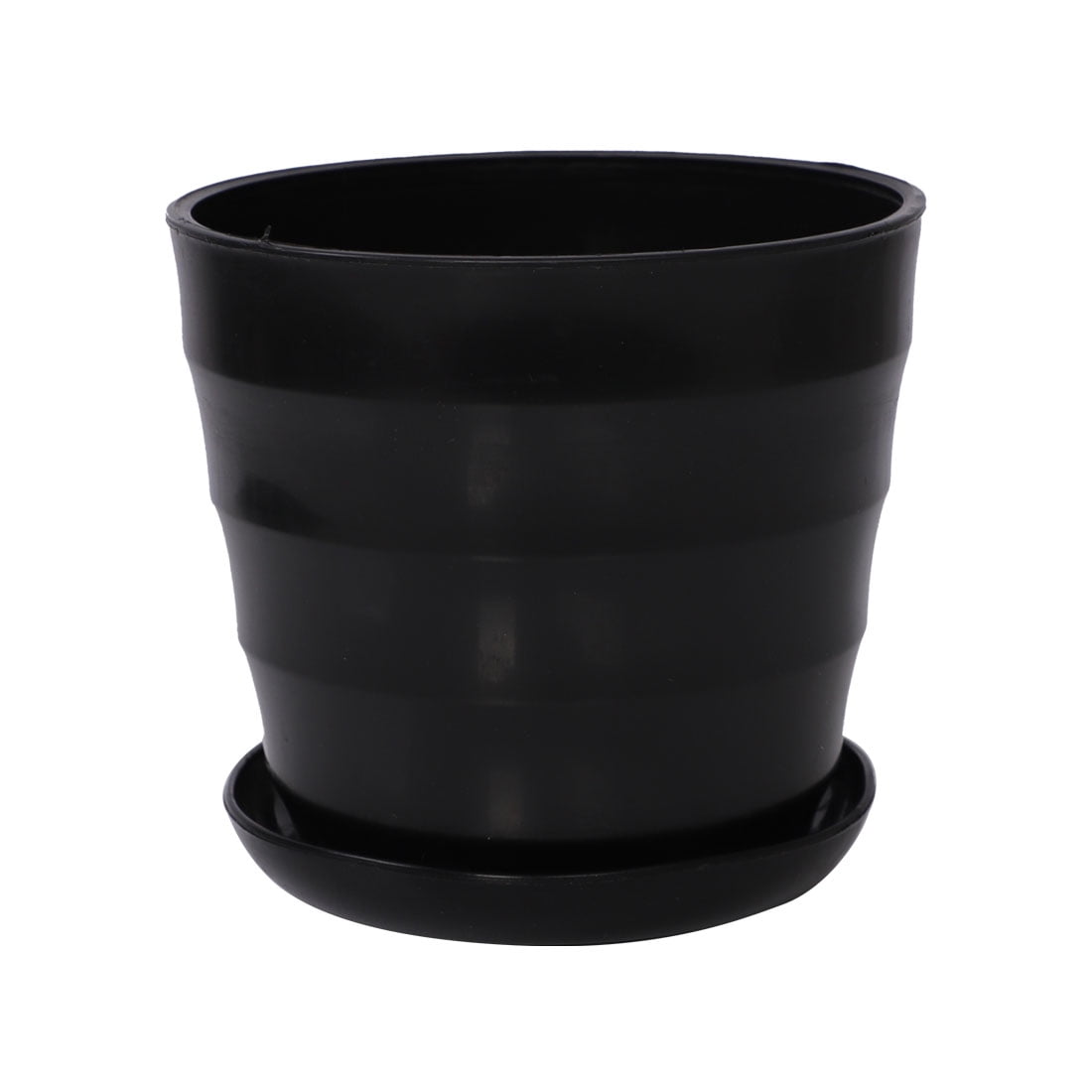 Unique Bargains Plastic Round Plant Planter Flower Pot Holder for Home