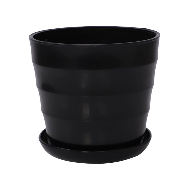 Unique Bargains Plastic Round Plant Planter Flower Pot Holder for Home