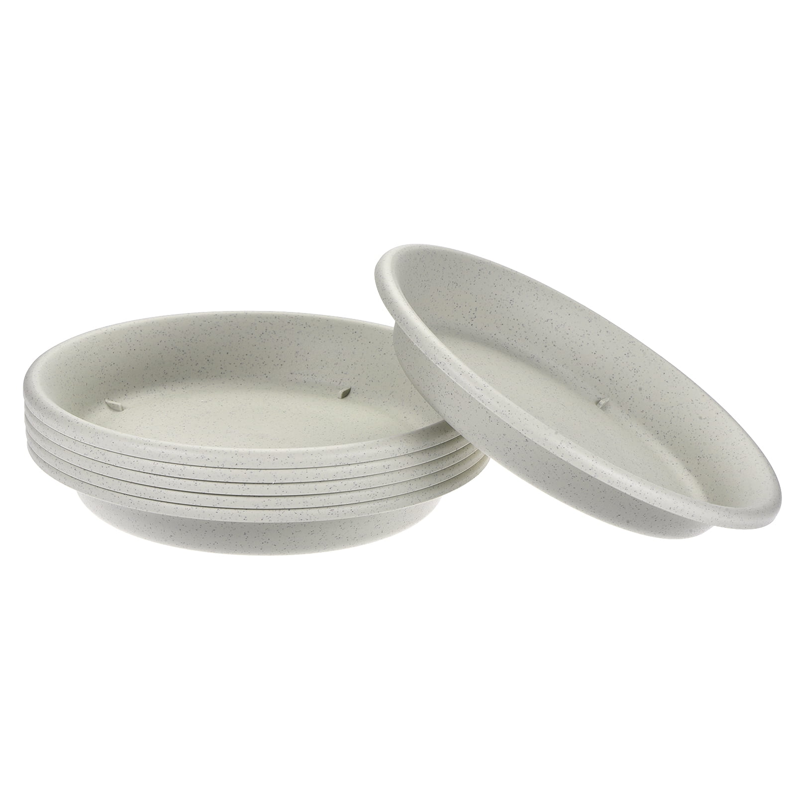 Unique Bargains Plastic Round Plant Saucers Flower Drip Trays Gray