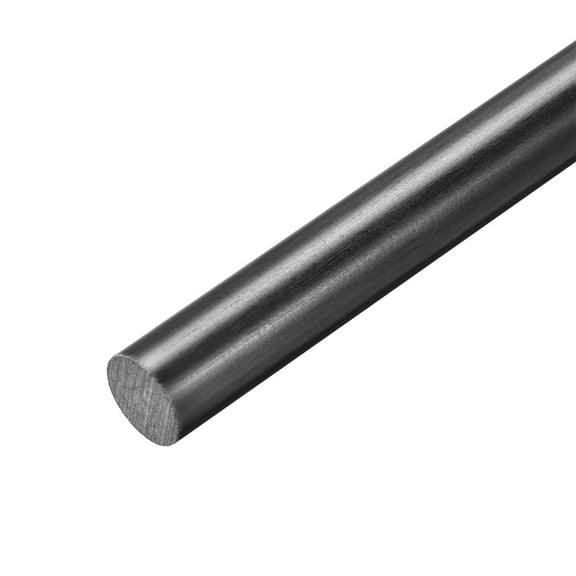 Unique Bargains Plastic Round Rod,1/2" Dia 20" Length,Black FRP Fiberglass Round Rod Engineering Plastic Bar