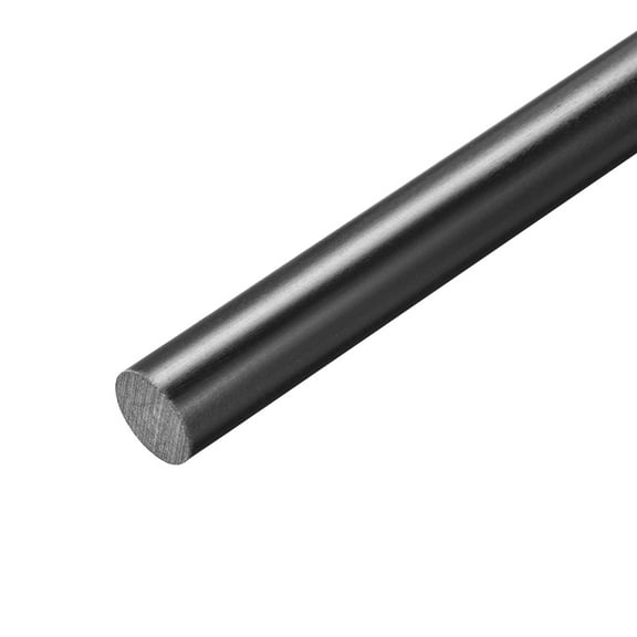Unique Bargains Plastic Round Rod,9/32" Dia 20" Length,Black FRP Fiberglass Round Rod Engineering Plastic Bar