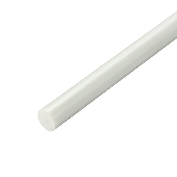 Unique Bargains Plastic Round Rod,9/32" Dia 20" Length,White FRP Fiberglass Round Rod Engineering Plastic Bar