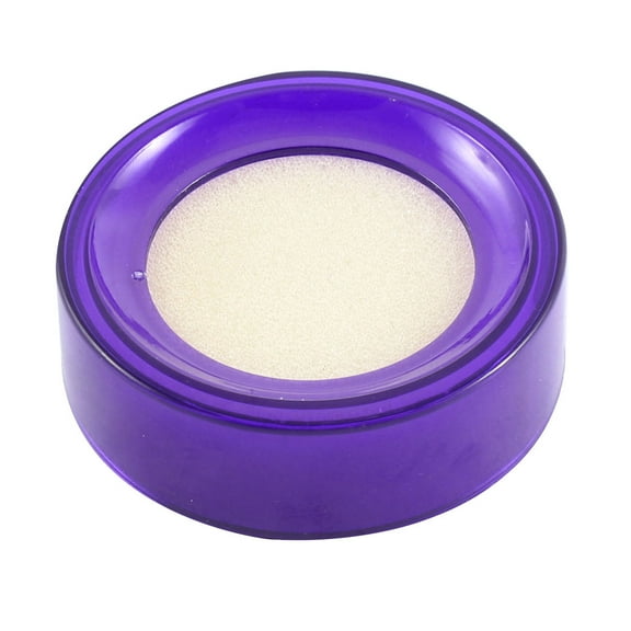 Uxcell Plastic Round Shell Sponge Fingertip Wet Purple for Counting Cash Money