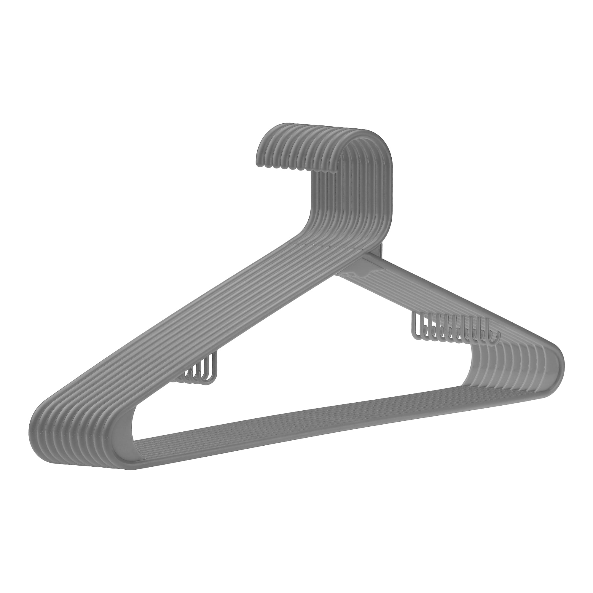 Unique Bargains Plastic Space Saving Clothes Hanger 10 Pcs Gray