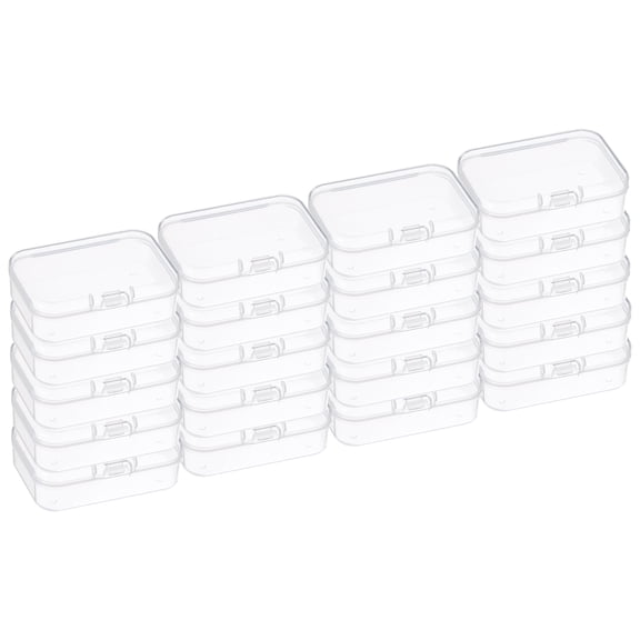 Unique Bargains Plastic Stackable Storage Box with Hinged Lid 2.6" x 1.8" x 1"