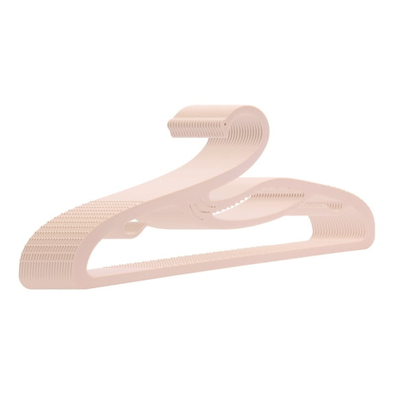 Unique Bargains Plastic Swan Non-Slip Space Saving Clothes Hangers 20 Pack Light Pink