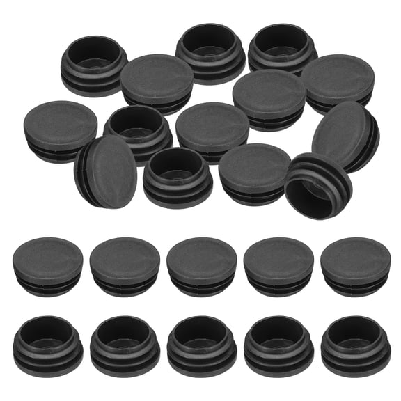 Unique Bargains Plastic Tubing End Cap Round Hole Plug Insert for Iron Pipe 1-1/2"OD 40Pcs