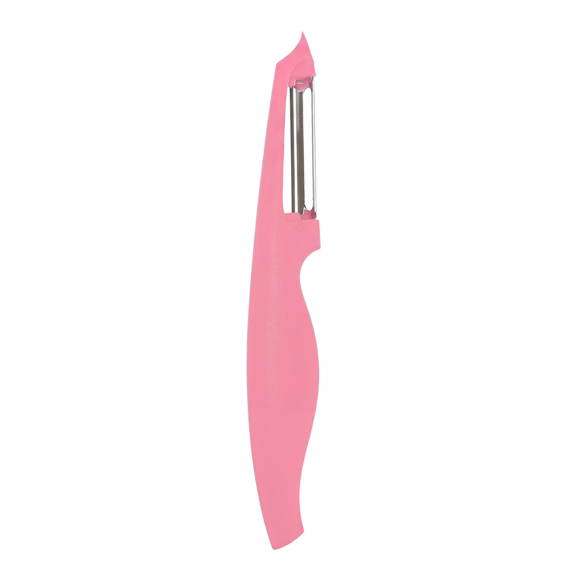 Unique Bargains Plastic Vegetable Peeler with Ergonomic Handle for Peeling Pink 7.3x1 inch
