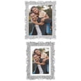 thumbnail image 1 of Unique Bargains Plated Picture Frame with Crystal Photo Frames Silver Oval Shape Silver Rectangle 4x6/8x10, 1 of 6