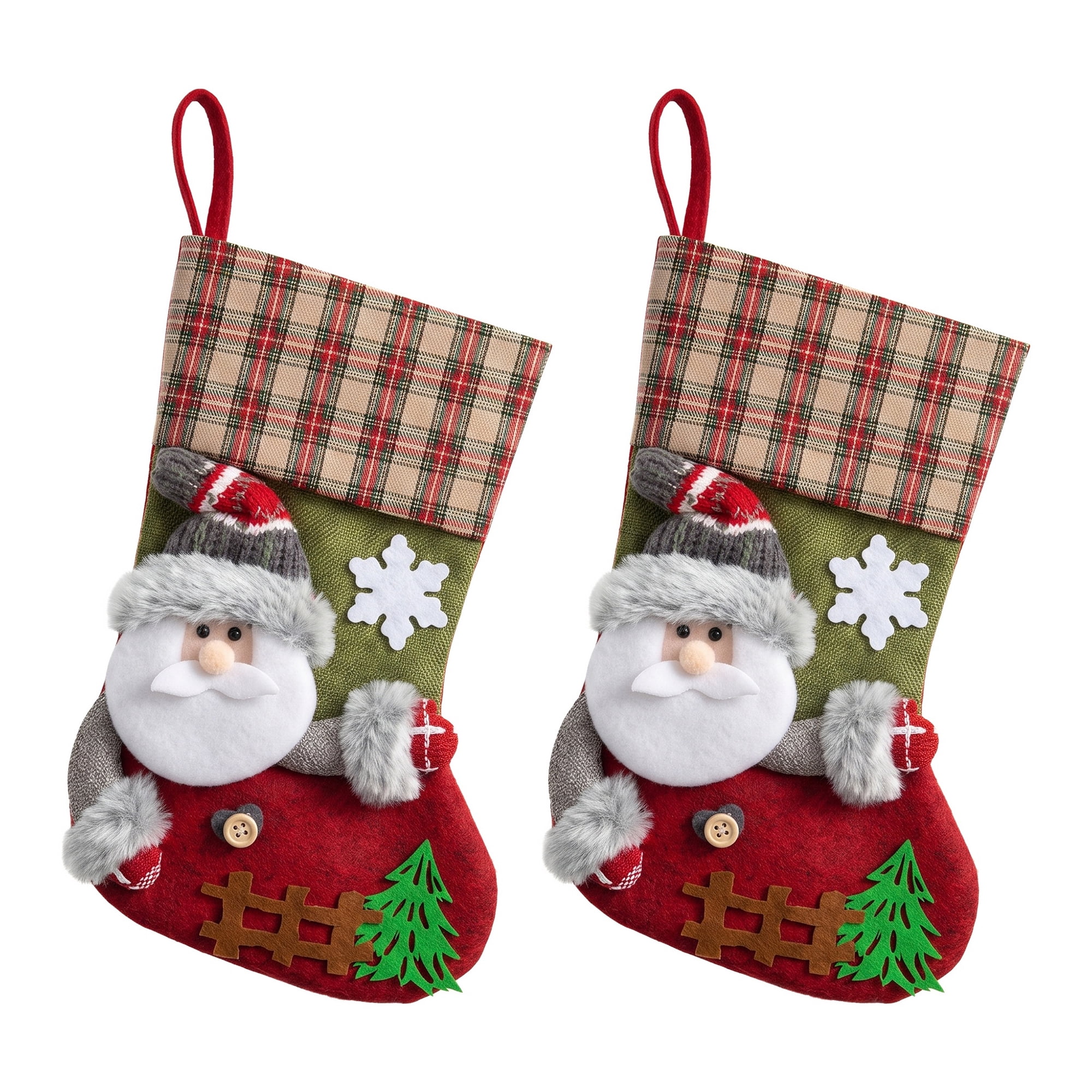 Unique Bargains Playful Cartoon Christmas Stockings Sideboard Rail Accents Old Man 12"