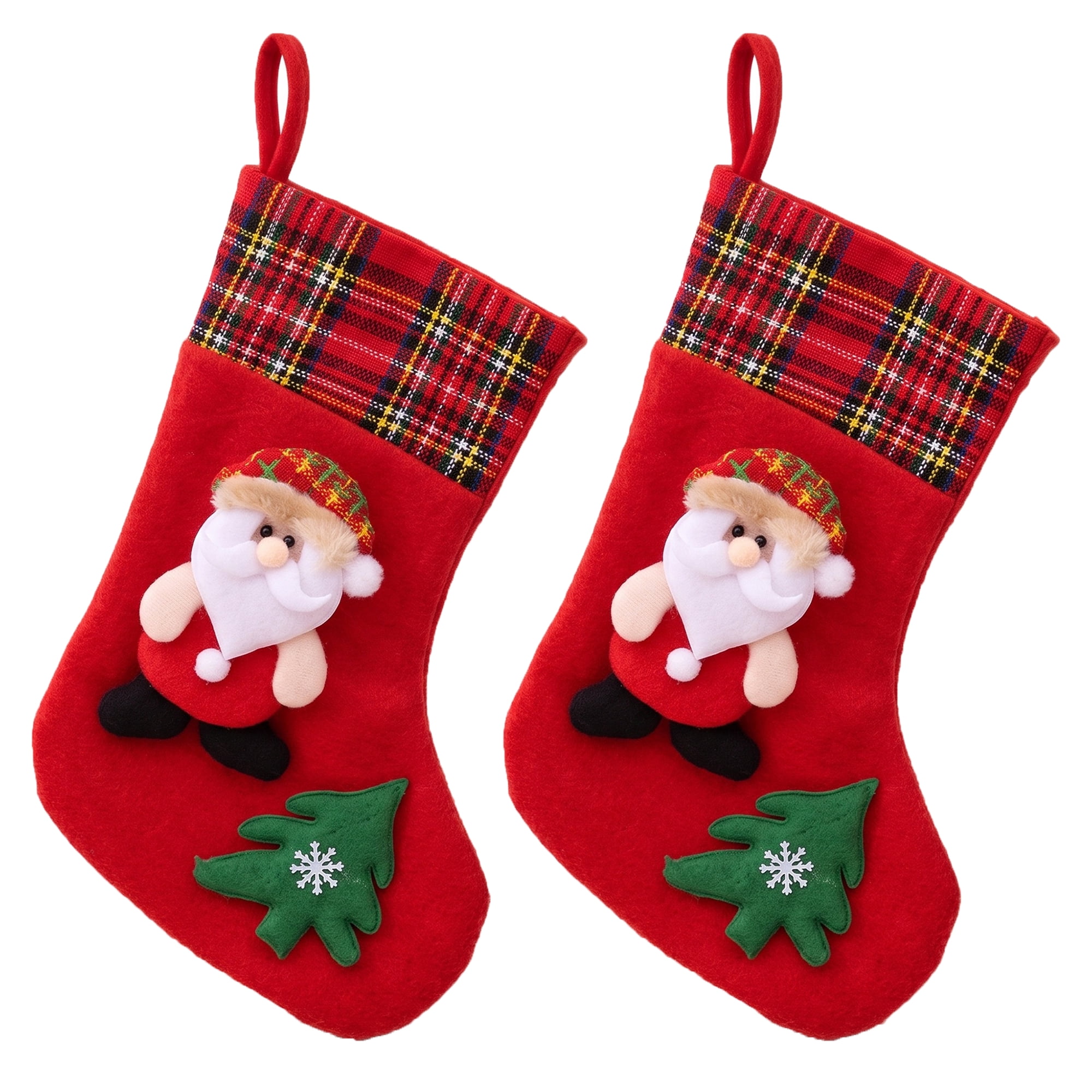 Unique Bargains Playful Cartoon Christmas Stockings Sideboard Rail Accents Red Old Man 12"