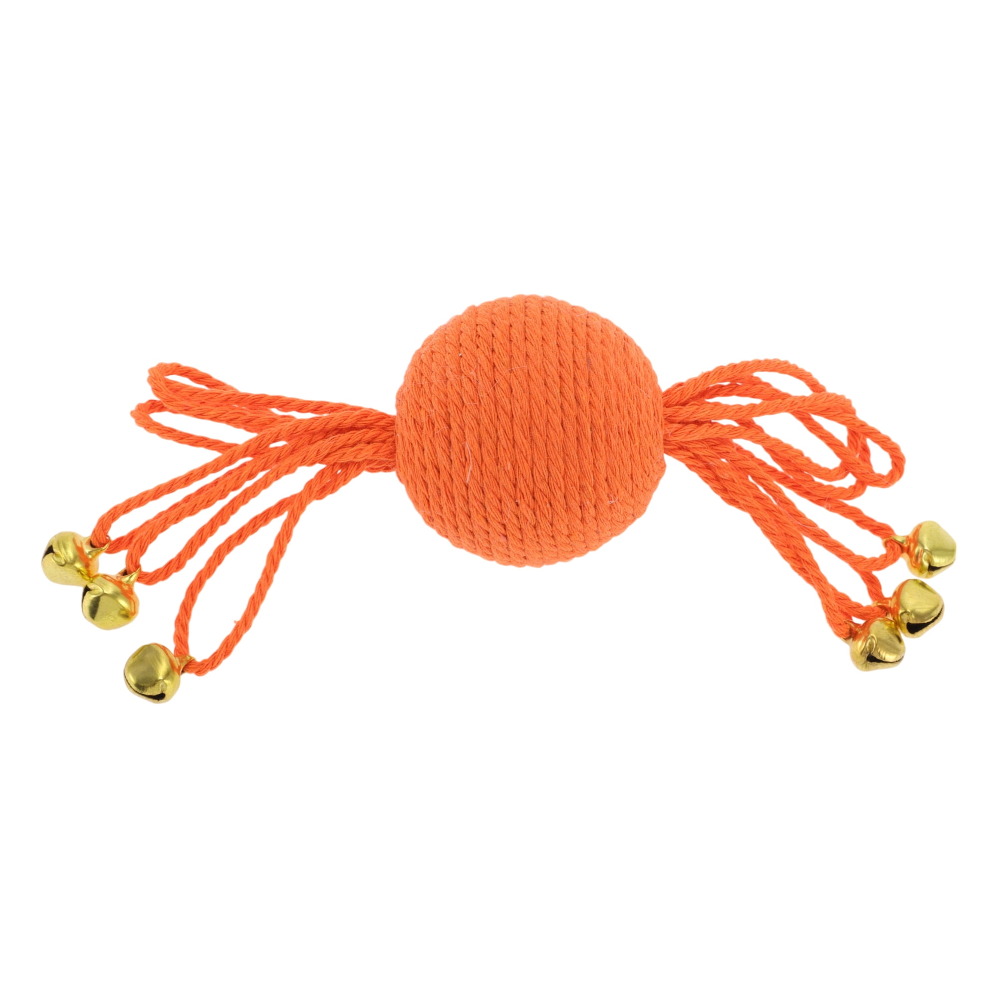 Unique Bargains Playing Ball with Bell for Cat Indoor Orange