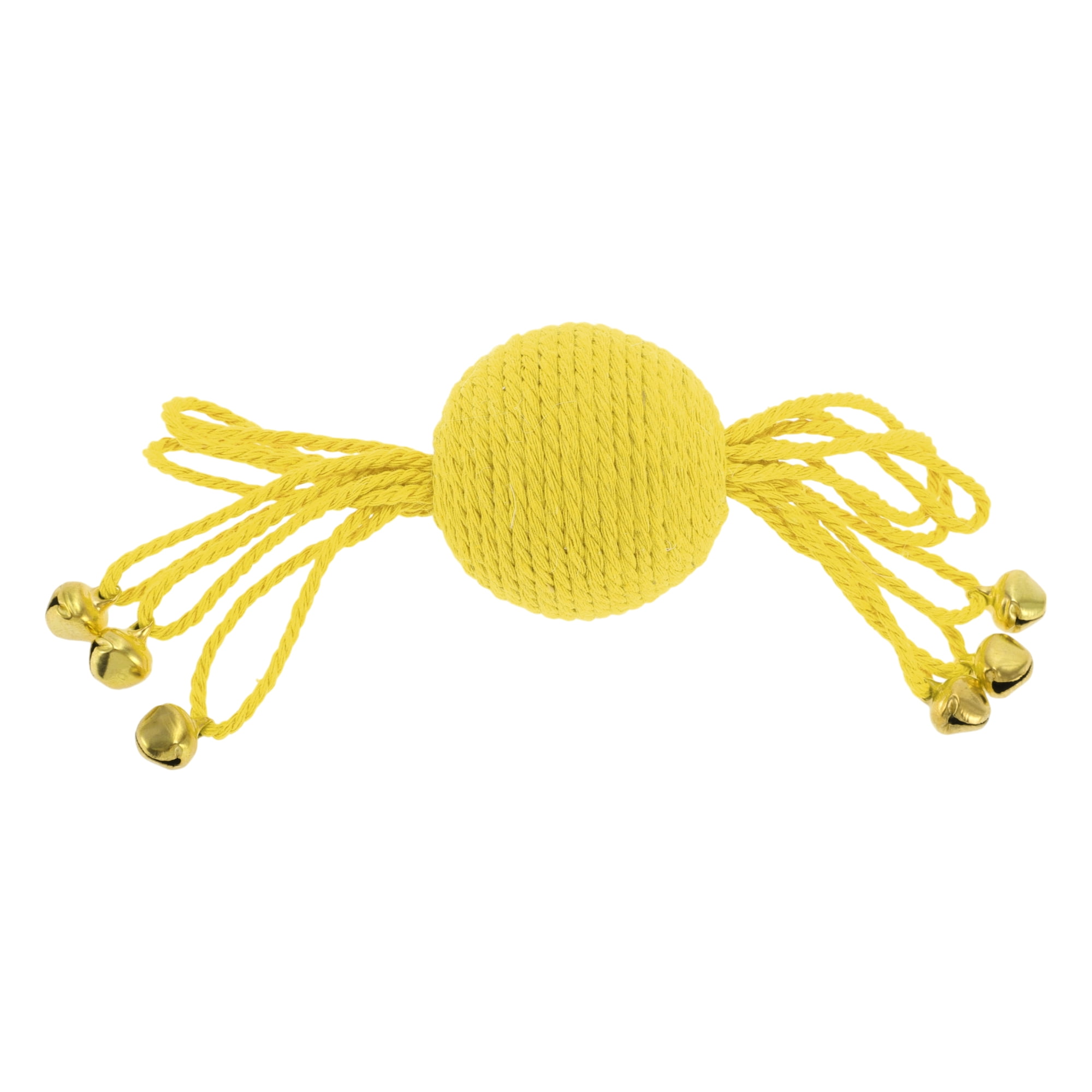 Unique Bargains Playing Ball with Bell for Indoor Yellow