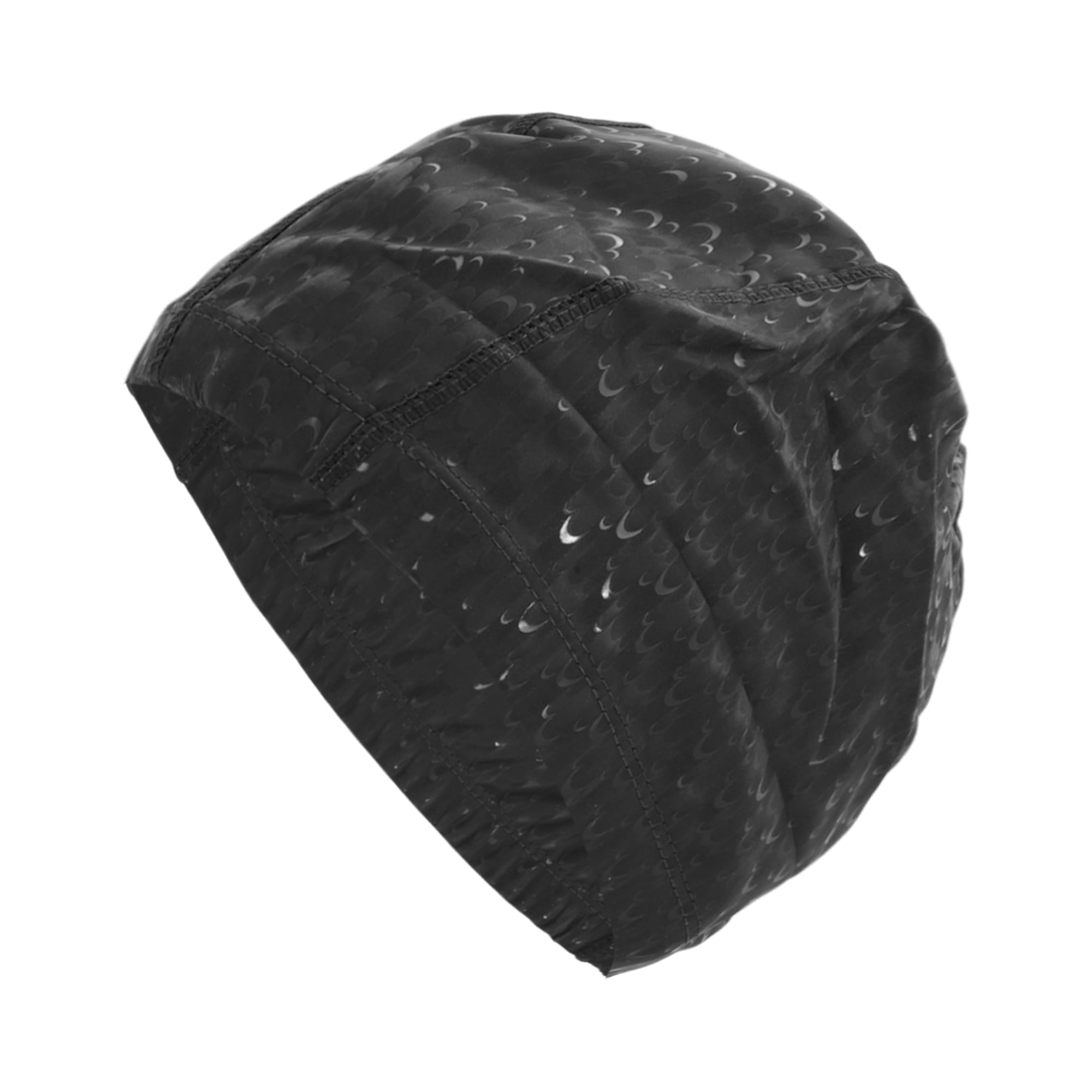 Unique Bargains Pleated Style Swimming Cap 1 Pc Black